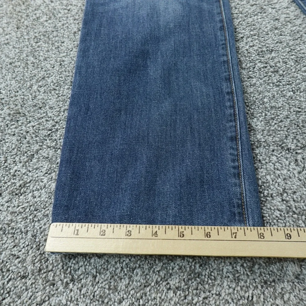 Gap Jeans Mens 32X32 Dark Blue Denim Pants 1969 Standard Straight Faded Whisker